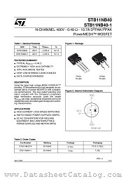 STB11NB40T4 datasheet pdf ST Microelectronics