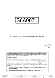 S6A0071A datasheet pdf Samsung Electronic