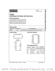 74F283PC datasheet pdf Fairchild Semiconductor