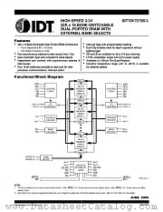 IDT70V7278S15PF datasheet pdf IDT