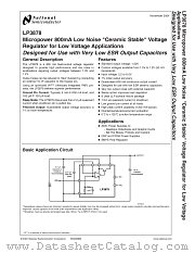 LP3878SDX-1.0 datasheet pdf National Semiconductor