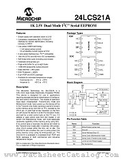 24LCS21A-I/SN datasheet pdf Microchip