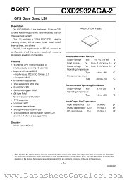 CXD2932AGA-2 datasheet pdf SONY