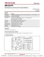 M61531FP datasheet pdf Renesas