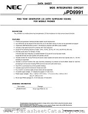 UPD9991 datasheet pdf NEC