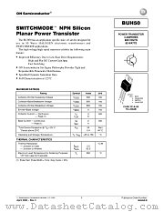 BUH50 datasheet pdf ON Semiconductor