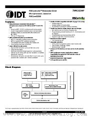 IDT79RC32V364-100DA8 datasheet pdf IDT