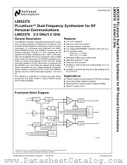 LMX2370TMX datasheet pdf National Semiconductor