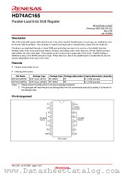 HD74AC165 datasheet pdf Renesas