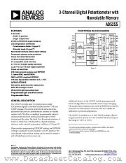 AD5255BRU25-RL7 datasheet pdf Analog Devices