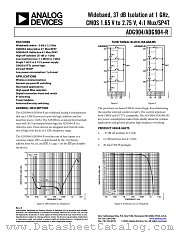 ADG904BRU-REEL7 datasheet pdf Analog Devices
