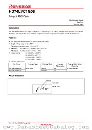 HD74LVC1G08 datasheet pdf Renesas