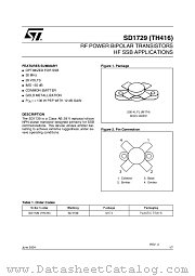 SD1729-12 datasheet pdf ST Microelectronics