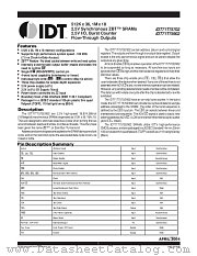 IDT71T75702S75BGI8 datasheet pdf IDT