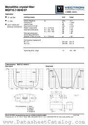 MQF10.7-0840/07 datasheet pdf Vectron