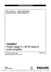 TDA8927J/N1 datasheet pdf Philips