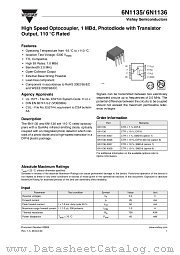 6N1136-X007 datasheet pdf Vishay