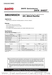 SB02W03CH datasheet pdf SANYO