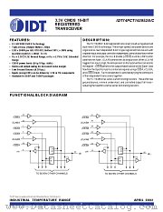 IDT74FCT163952APA datasheet pdf IDT