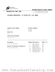 LM109K MW8 datasheet pdf National Semiconductor