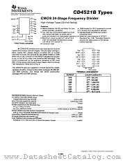 CD4521BPWR datasheet pdf Texas Instruments