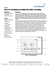 CX77112 datasheet pdf Skyworks Solutions