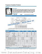 FX-200 datasheet pdf Vectron