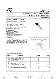 STSA1805 datasheet pdf ST Microelectronics
