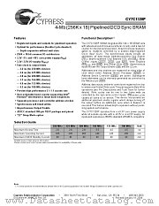 CY7C1328F-133AI datasheet pdf Cypress
