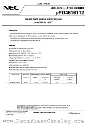 UPD4616112 datasheet pdf NEC
