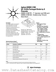 HMMC-3108 datasheet pdf Agilent (Hewlett-Packard)