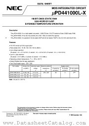 UPD441000LGZ-D12X-KJH datasheet pdf NEC