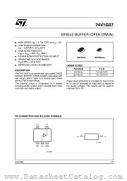 74V1G07 datasheet pdf ST Microelectronics