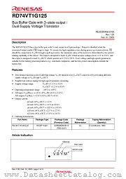 RD74VT1G125 datasheet pdf Renesas