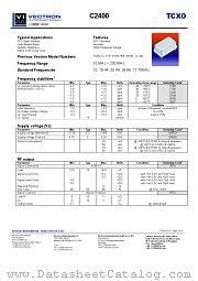 C2400 datasheet pdf Vectron