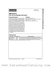 MM74HC4514WMX datasheet pdf Fairchild Semiconductor