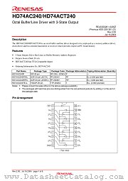 HD74AC240 datasheet pdf Renesas