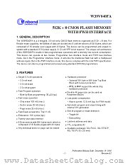 W39V040FA datasheet pdf Winbond Electronics