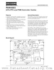 FAN4803CP2 datasheet pdf Fairchild Semiconductor