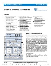 CY8C24223-24SI datasheet pdf Cypress