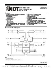 IDT70T16L25PF8 datasheet pdf IDT