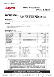 MCH6536 datasheet pdf SANYO