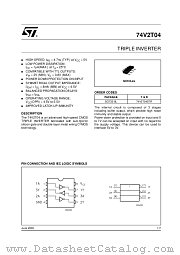 74V2T04 datasheet pdf ST Microelectronics