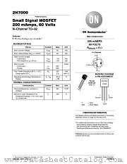 2N7000RLRA datasheet pdf ON Semiconductor