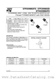 STW20NM60FD datasheet pdf ST Microelectronics