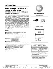 74VCX16245DT datasheet pdf ON Semiconductor