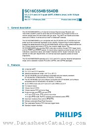 SC16C554BIB80 datasheet pdf Philips