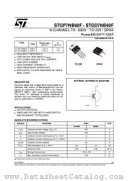 STGP7NB60F datasheet pdf ST Microelectronics