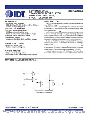 IDT74LVC373ASO datasheet pdf IDT