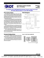 IDT75N43102S100BC datasheet pdf IDT
